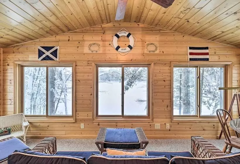 The Minocqua Blue House  W/ Private Beach & Pier
