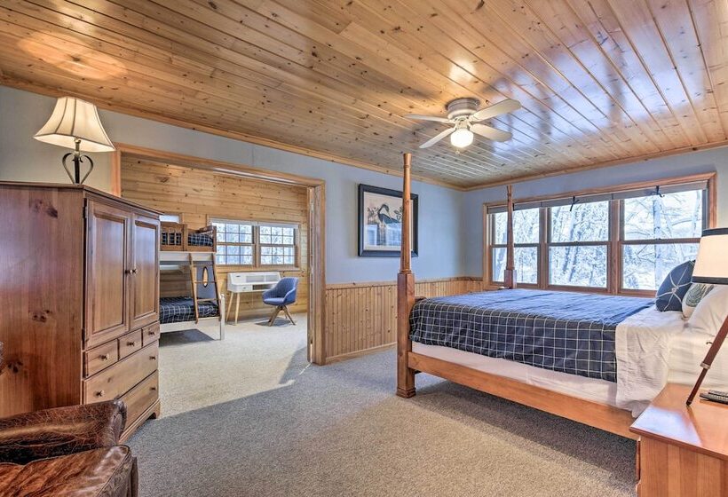 The Minocqua Blue House  W/ Private Beach & Pier