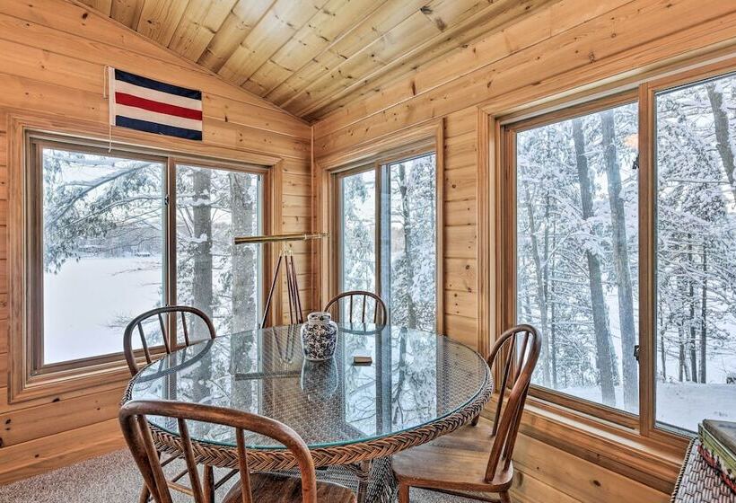 The Minocqua Blue House  W/ Private Beach & Pier