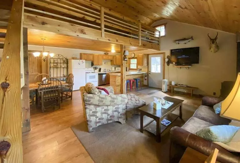 Burns Lake Cabin W/ Dock, Fire Pit, Rowboat & More