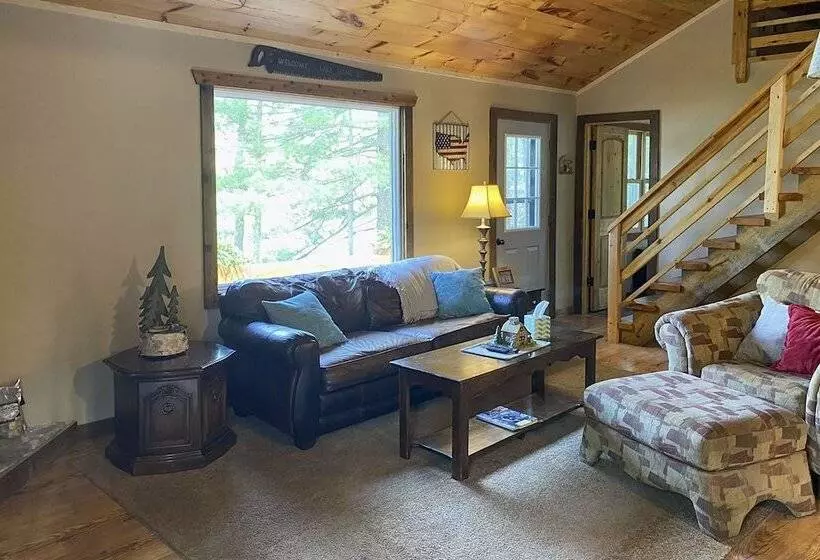 Burns Lake Cabin W/ Dock, Fire Pit, Rowboat & More