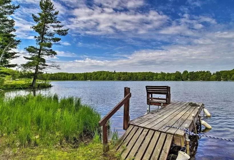 Burns Lake Cabin W/ Dock, Fire Pit, Rowboat & More