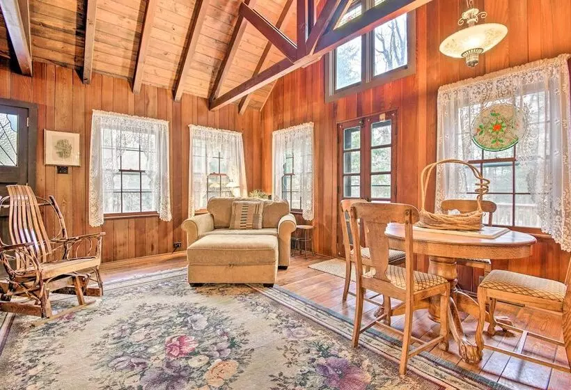 Secluded & Rustic Lake Harmony Cabin W/ Fire Pit!