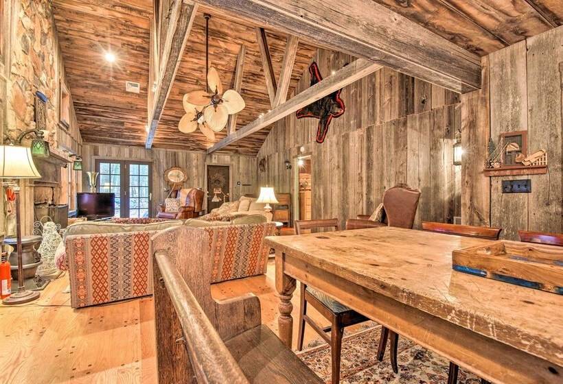 Secluded & Rustic Lake Harmony Cabin W/ Fire Pit!