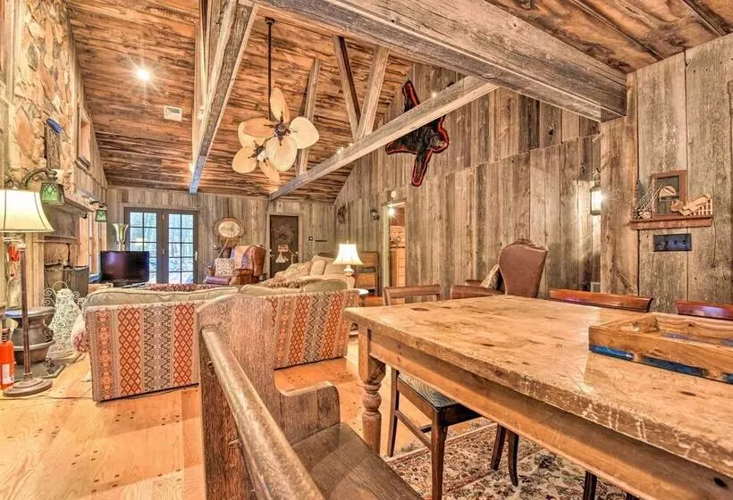 Secluded & Rustic Lake Harmony Cabin W/ Fire Pit!