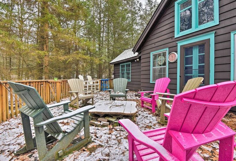 Secluded & Rustic Lake Harmony Cabin W/ Fire Pit!