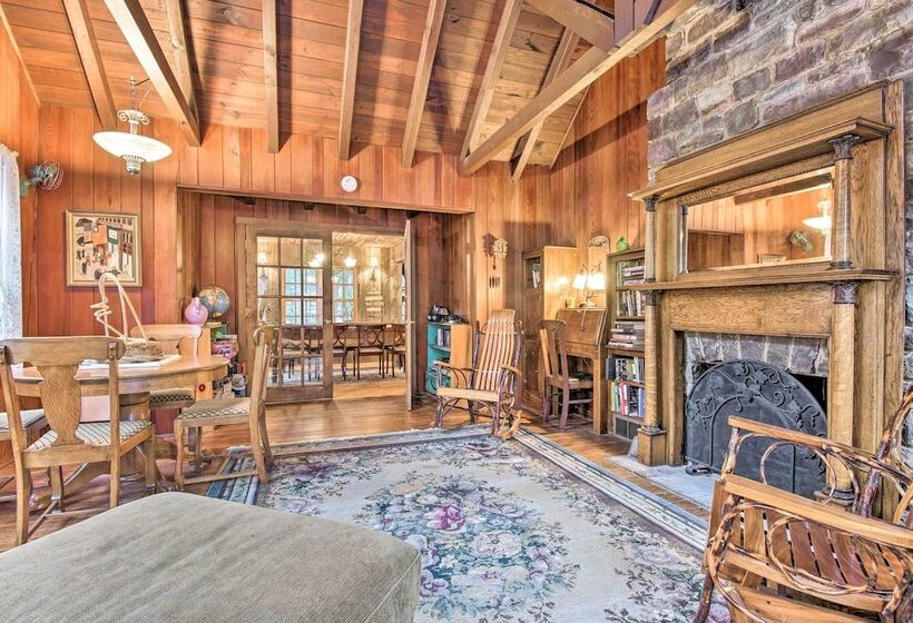 Secluded & Rustic Lake Harmony Cabin W/ Fire Pit!