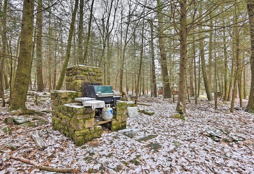 Secluded & Rustic Lake Harmony Cabin W/ Fire Pit!