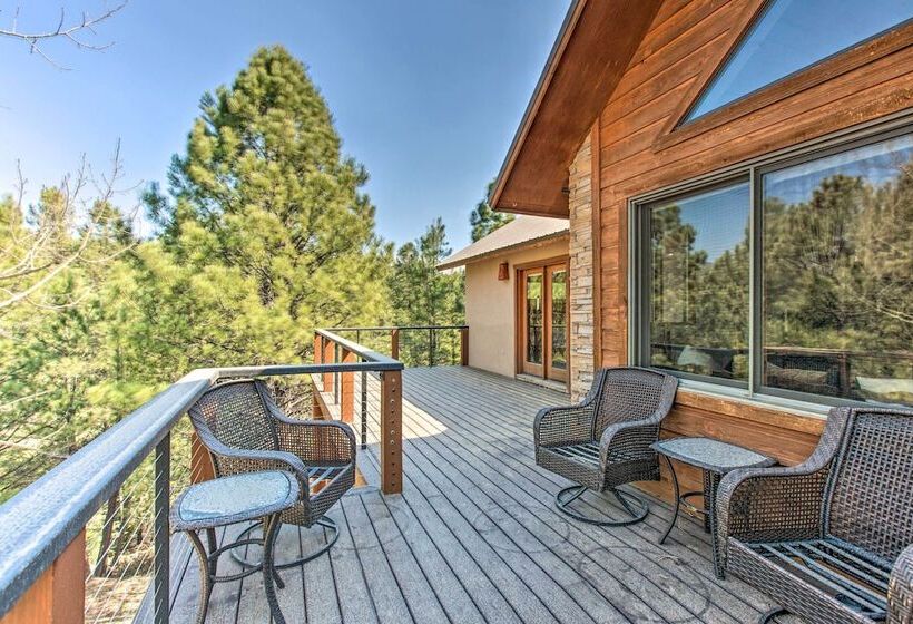 Stunning Angel Fire Cabin W/ Hot Tub & 3 Decks!