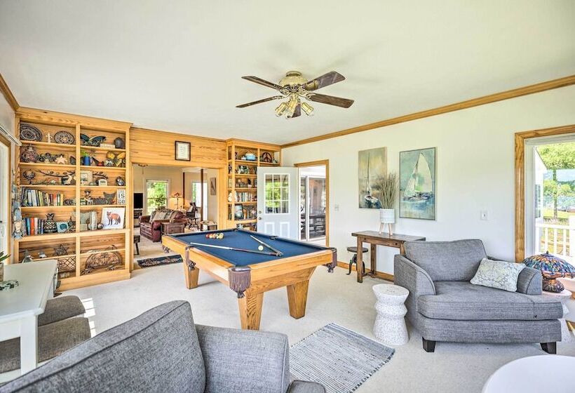 Idyllic Waterfront Home W/ Game Room & Dock