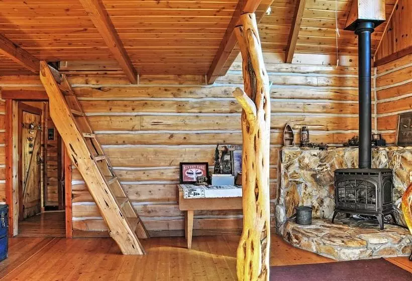 Remote Antimony Log Cabin W/ Green Meadow Views!