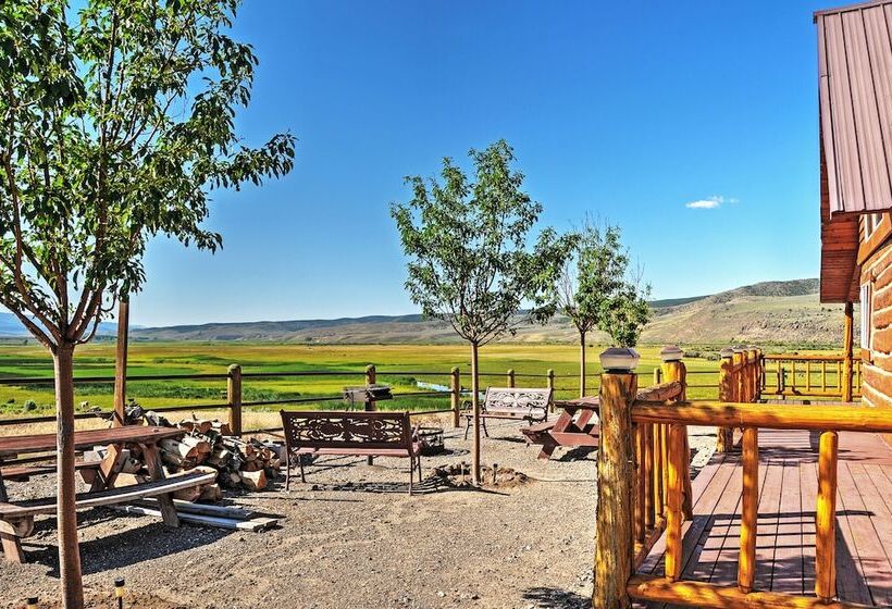 Remote Antimony Log Cabin W/ Green Meadow Views!