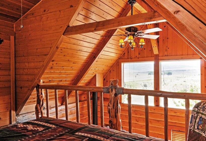 Remote Antimony Log Cabin W/ Green Meadow Views!