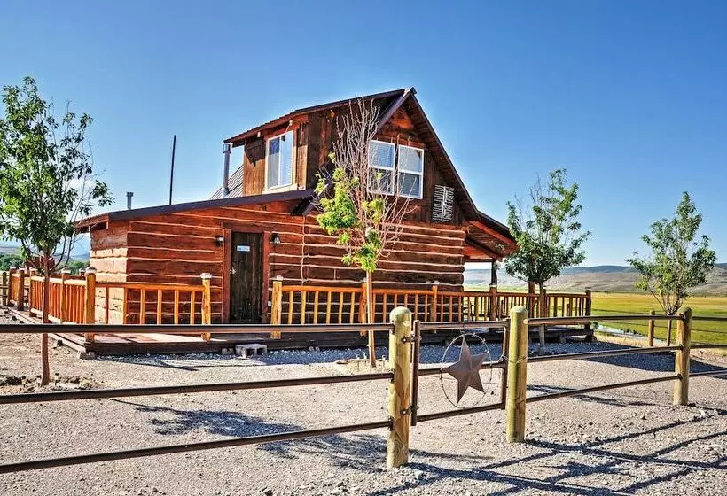 Remote Antimony Log Cabin W/ Green Meadow Views!