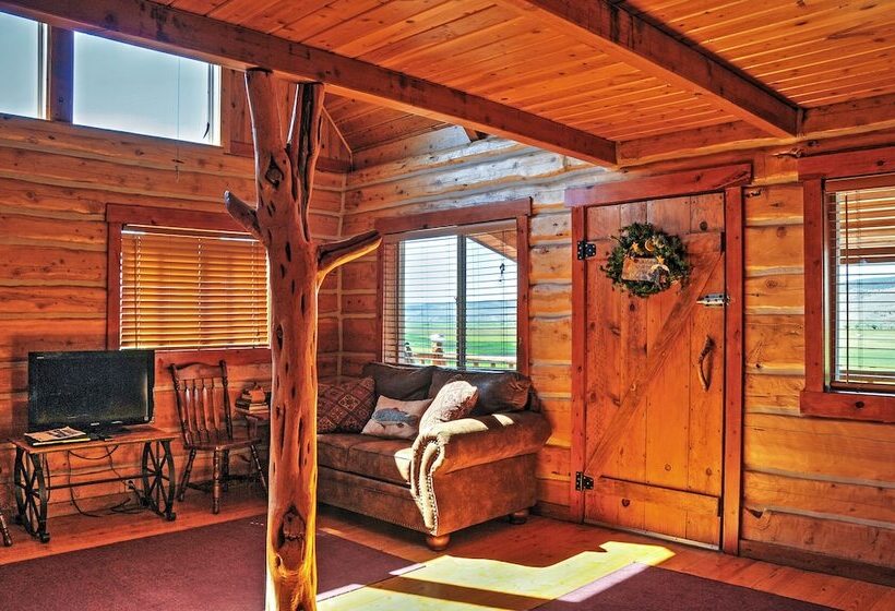 Remote Antimony Log Cabin W/ Green Meadow Views!