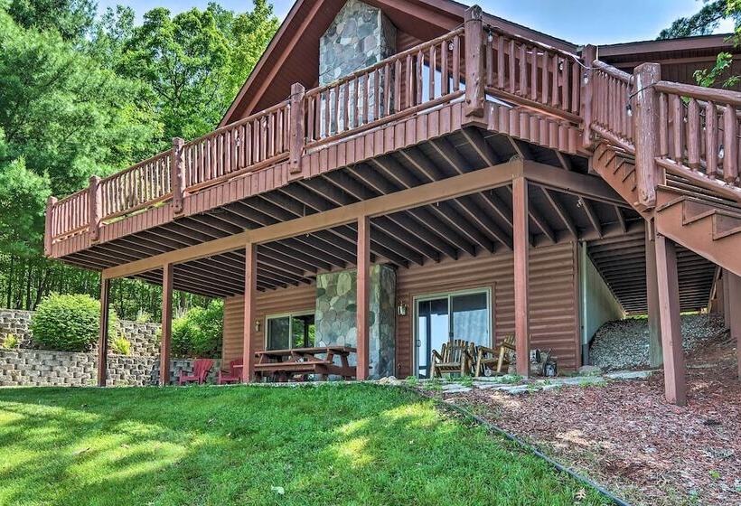 Cabin On Lake W/ 63 Acres & Trails + Guest House!