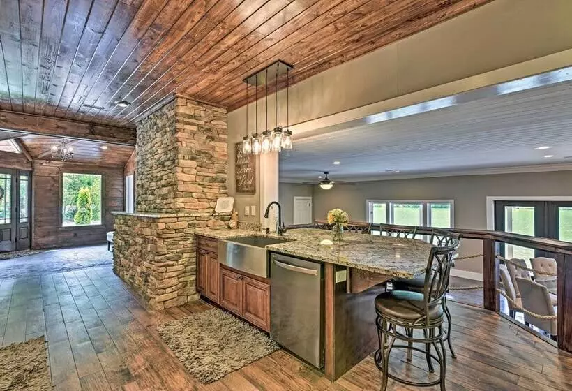 Hot Tub, Dock, Lakefront: Luxe Six Mile Retreat