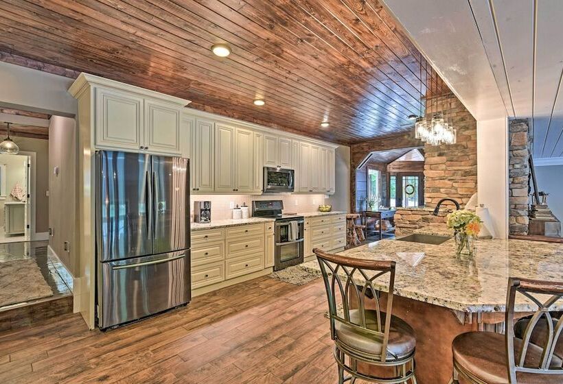 Hot Tub, Dock, Lakefront: Luxe Six Mile Retreat