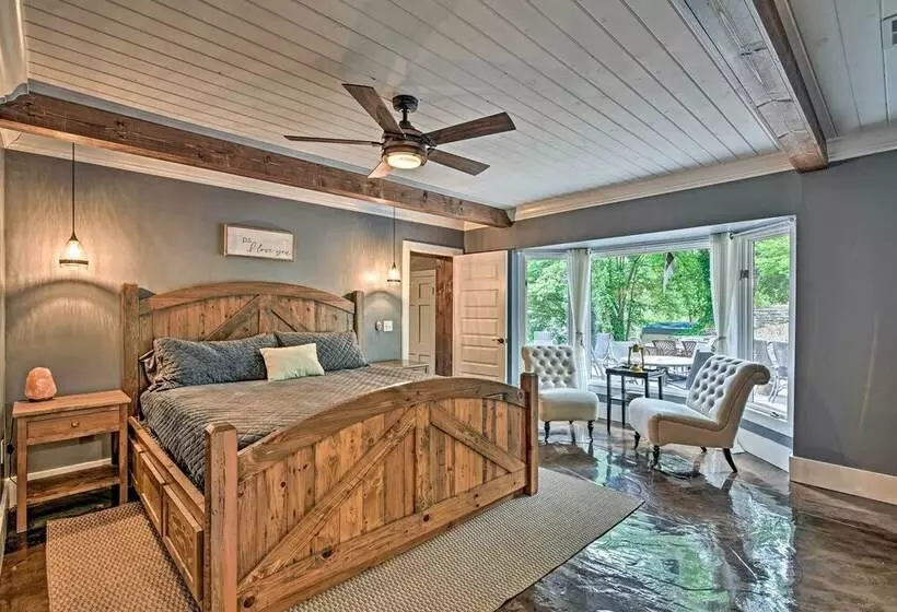 Hot Tub, Dock, Lakefront: Luxe Six Mile Retreat