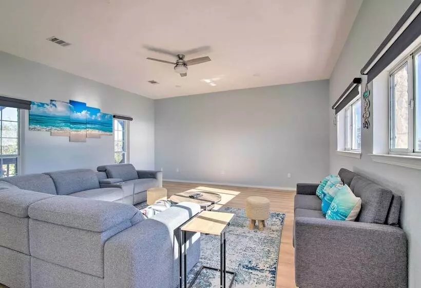 Sunny Lakefront Escape W/ Private Beach & Deck