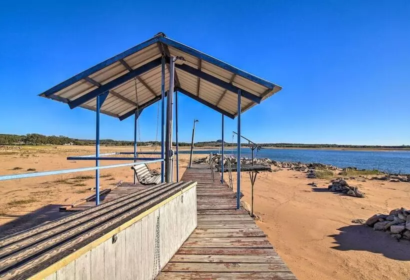 Sunny Lakefront Escape W/ Private Beach & Deck