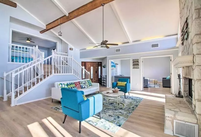 Sunny Lakefront Escape W/ Private Beach & Deck