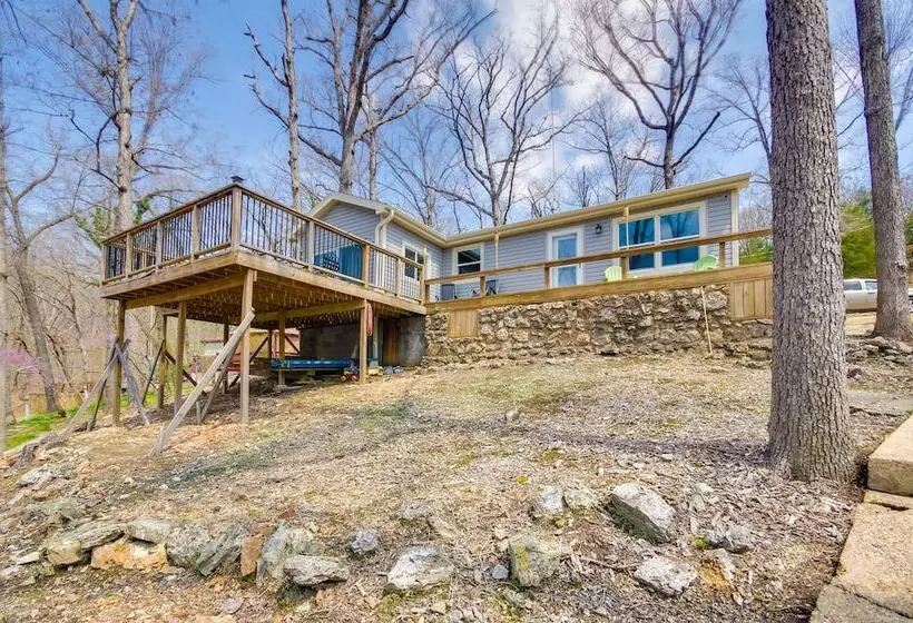 Dock & Furnished Deck: Lakefront Gravois Mills Gem