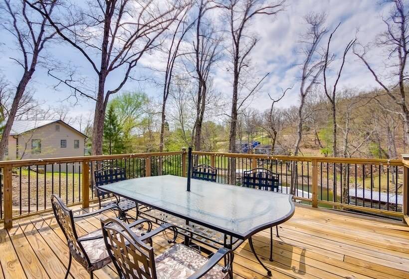 Dock & Furnished Deck: Lakefront Gravois Mills Gem