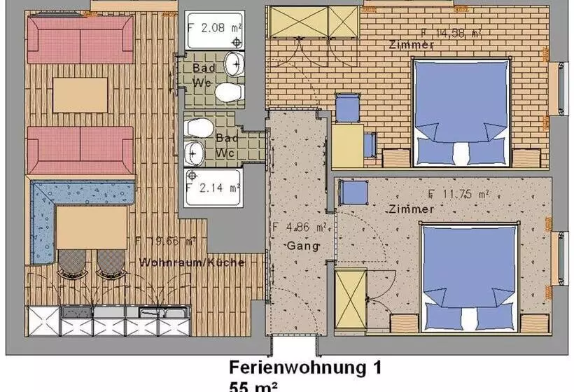 ホテル Ferienwohnungen Foidlhof