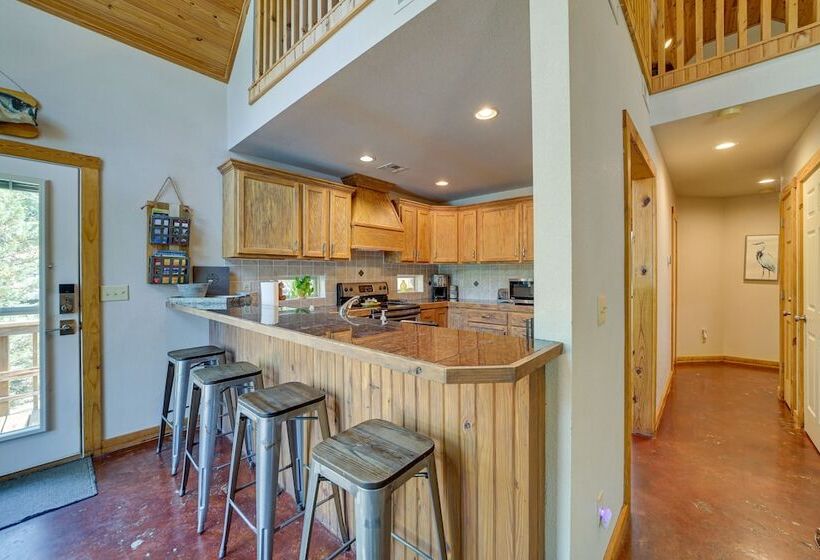 Lakefront Paradise In Eucha: Boat Dock, Fire Pit!