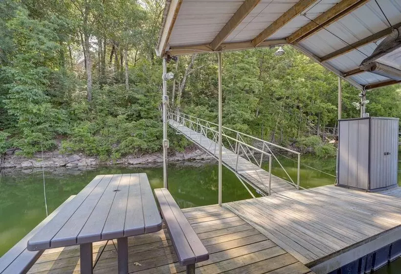Lakefront Paradise In Eucha: Boat Dock, Fire Pit!