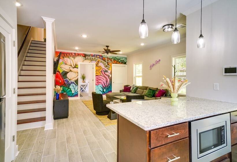 Midcity Mural House In Baton Rouge: 3 Mi To Lsu!