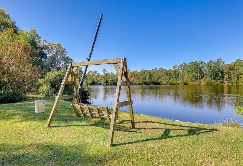 Riverfront Pollocksville Home W/ Private Beach!