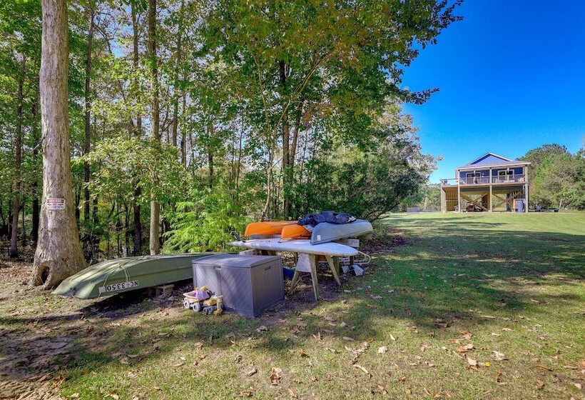 Riverfront Pollocksville Home W/ Private Beach!