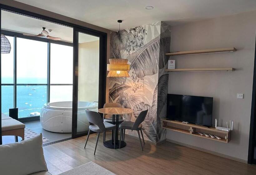 503 Edge芭提雅25层正海景大二房二厅二卫, 沙滩+步行街+购物中心