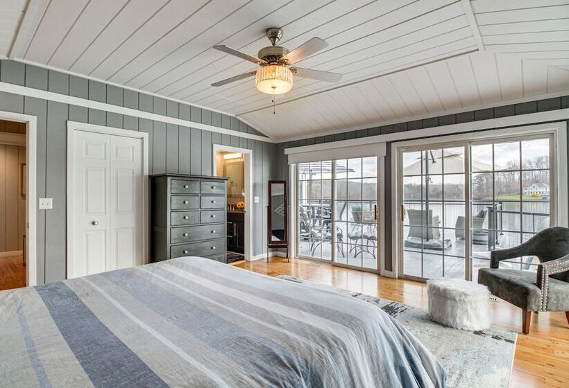 Unique Smith Mountain Lake Home Over Water W/ Dock