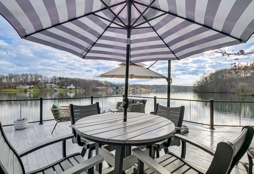Unique Smith Mountain Lake Home Over Water W/ Dock