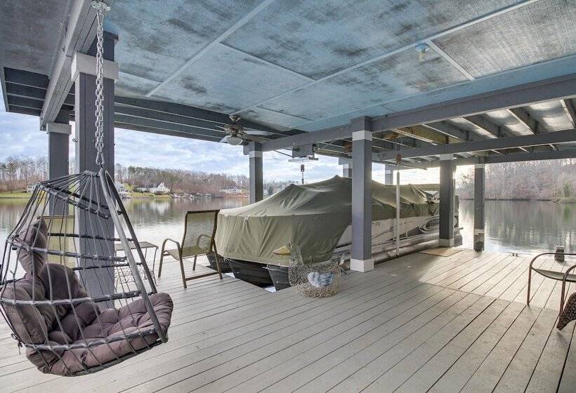 Unique Smith Mountain Lake Home Over Water W/ Dock