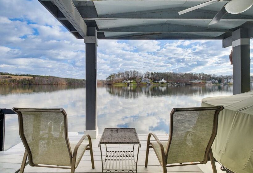 Unique Smith Mountain Lake Home Over Water W/ Dock