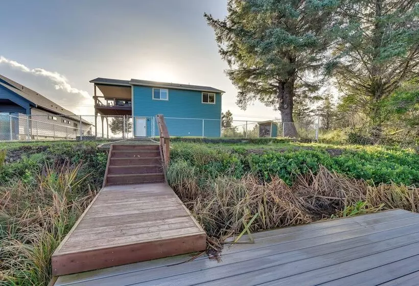 Canal Front Home In Ocean Shores W/ Dock & Views!