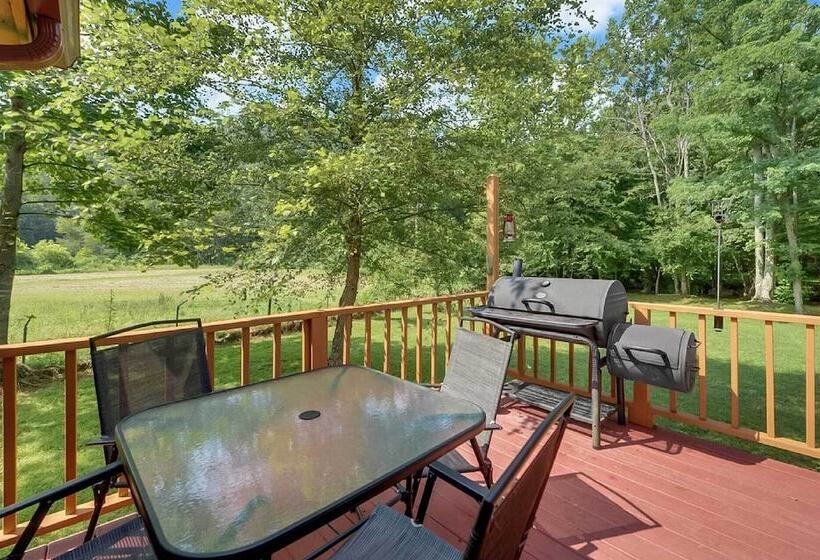 Riverfront Cabin W/ Hot Tub & Mountain Views!