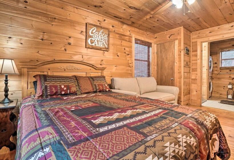 Riverfront Cabin W/ Hot Tub & Mountain Views!