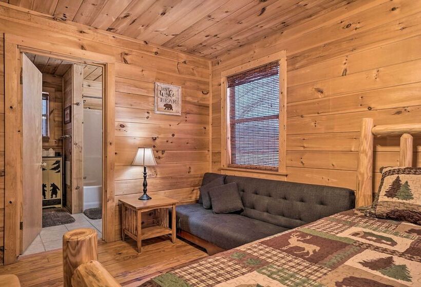 Riverfront Cabin W/ Hot Tub & Mountain Views!