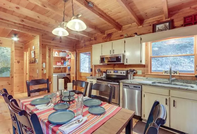 Waterfront Cabin W/ Beautiful River View & Hot Tub