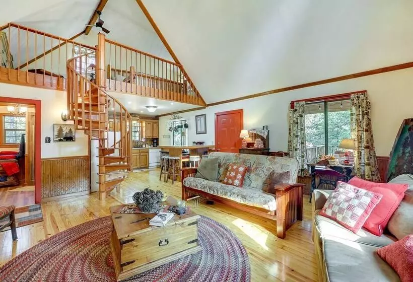 Cozy Oden Oasis W/ On Site Fishing Creek & Deck!