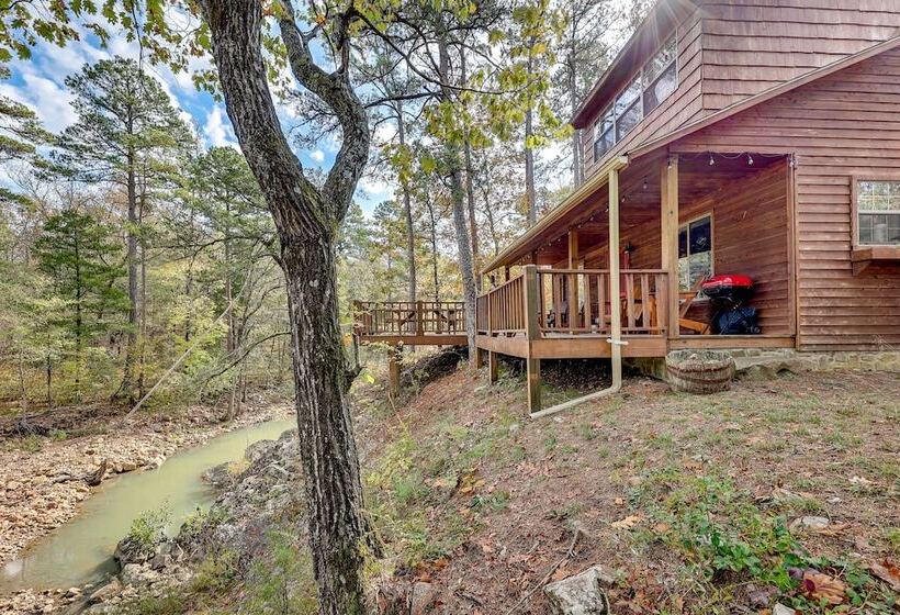 Cozy Oden Oasis W/ On Site Fishing Creek & Deck!
