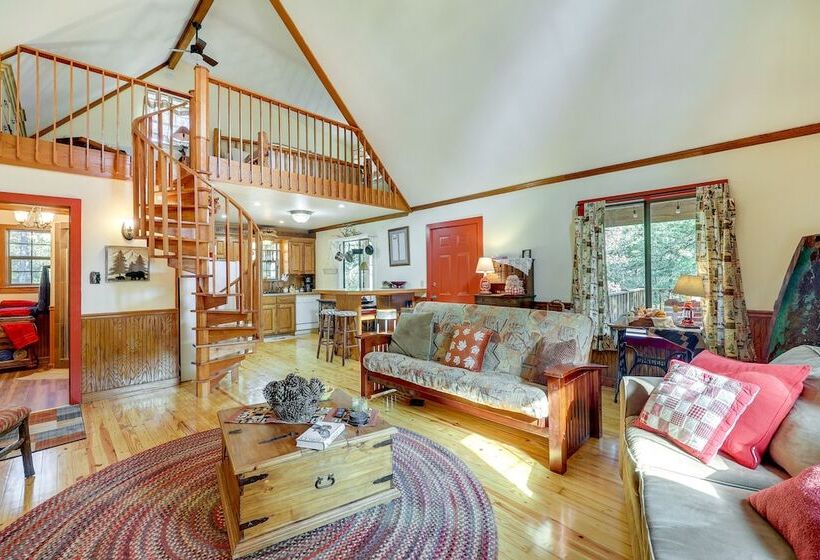 Cozy Oden Oasis W/ On Site Fishing Creek & Deck!