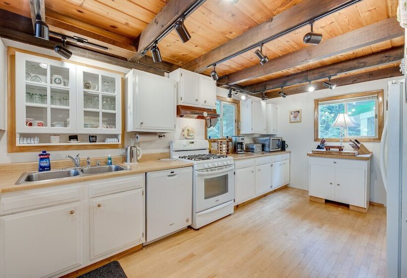 Waterfront Lake Arrowhead Cabin W/ Dock & Fire Pit