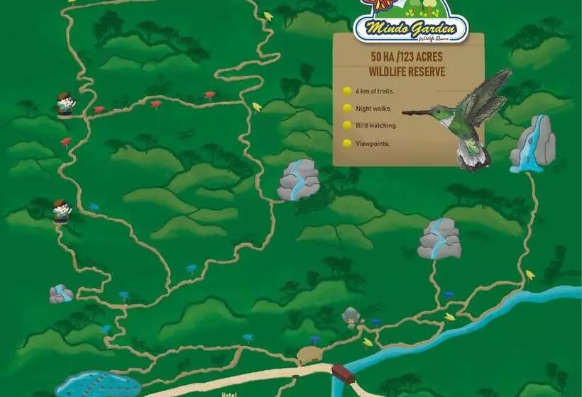 ホテル Mindo Garden Lodge And Wildlife Reserve