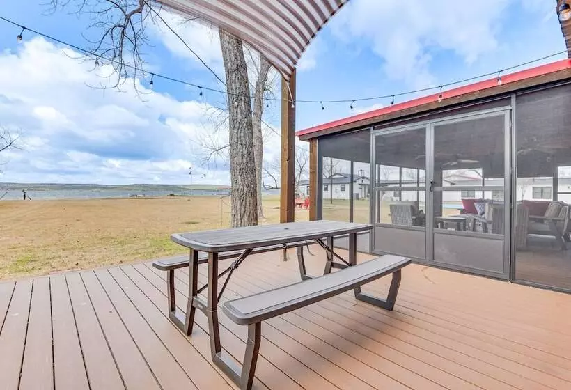 Lakefront Graford Home W/ Fire Pit + Private Dock!